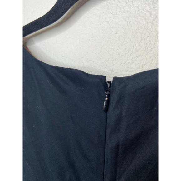 Talbots women's 10 black tiered sleeveless shift knee length cotton dress NWT - Picture 5 of 7